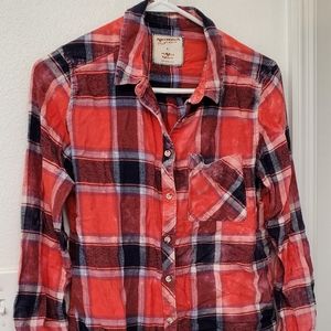 Pink & Blue Plaid Shirt